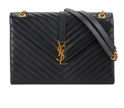 Large Envelope, Leather, Black, VLR396910, 2*